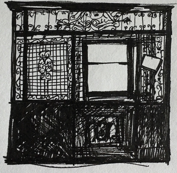 Antique elevator drawing