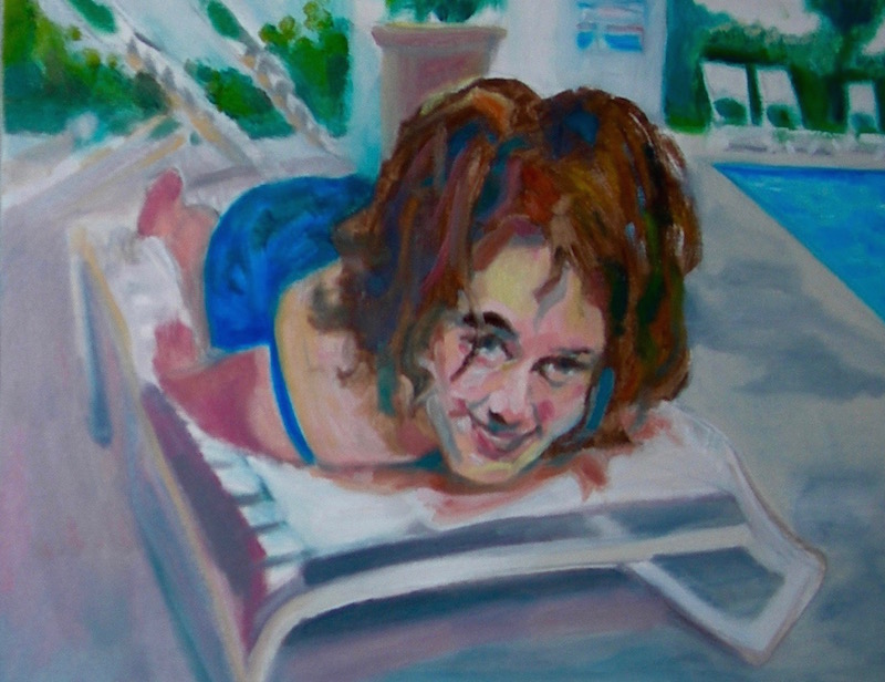 Amy Poolside, Oil on Canvas