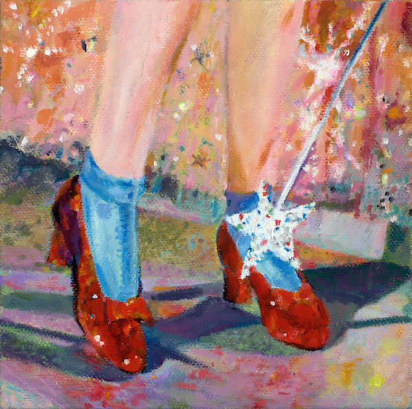 Ruby Red Slippers painting by Paddy Hurley